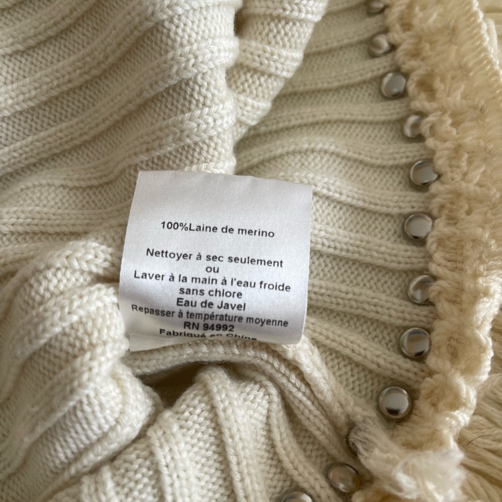 Jonathan Simkhai Cream Ribbed Turtleneck 

Skirt and sweater 100% Merino wool - Picture 14 of 16